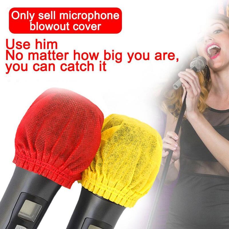 Mikrofon Ultra tipis Lengan sekali pakai, kain tidak ditenun U bentuk O penutup gandum KTV lengan mikrofon Anti semprot