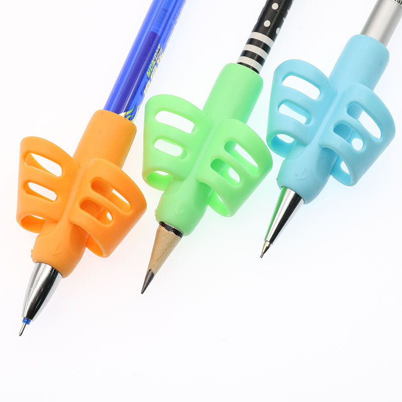 Держатель для ручки для коррекции для начинающих, силиконовый детский инструмент для коррекции письма, карандаш, канцелярские принадлежности, набор разных цветов