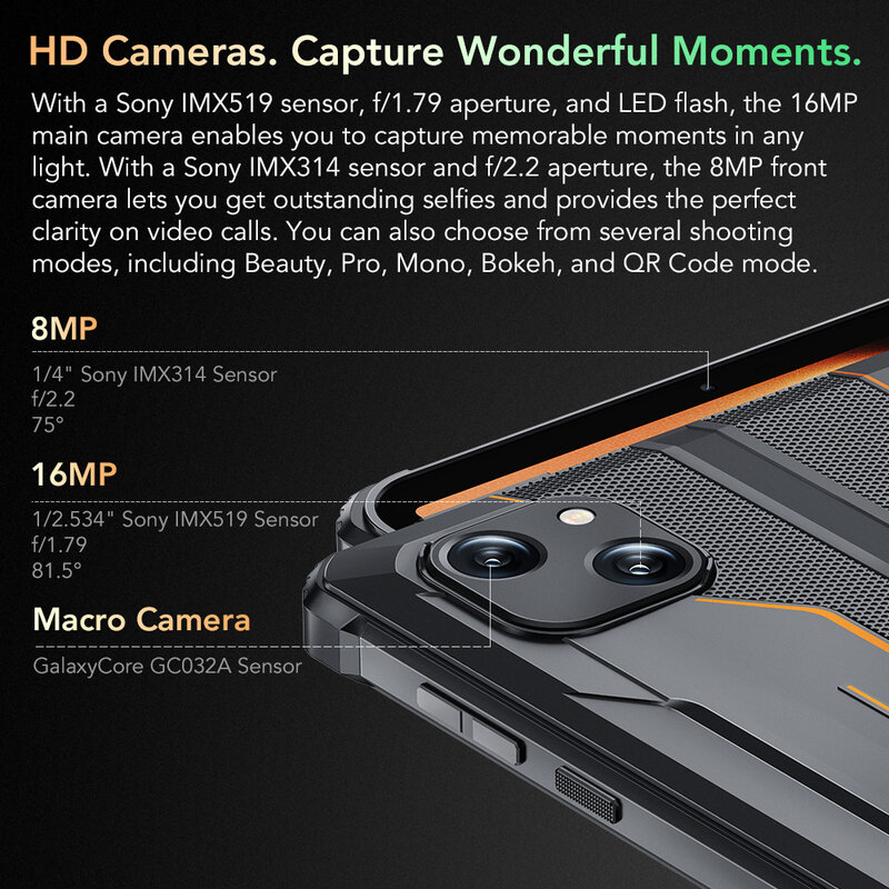 [Thế Giới Buổi Ra Mắt] Oukitel RT3 Mini Chắc Chắc Máy Tính Bảng 8 Inch HD + 5150 MAh 4GB + 64GB android 12 Viên Mtk Helio P22 16MP Camera Miếng Lót