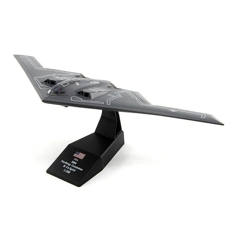 Diecast Us Air Force B-2A Militarized Combat Ghost Bomber Alloy Model 1:200 Scale   Toy Gift Collection Simulation Display