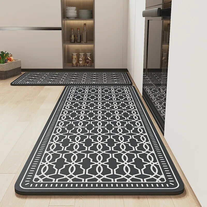 Kitchen Floor Mat Oil-proof Stain-proof Impermeable Rug Home PVC Leather Scratch-resistant Wear-resistant Carpet Ковер Tapis 러그