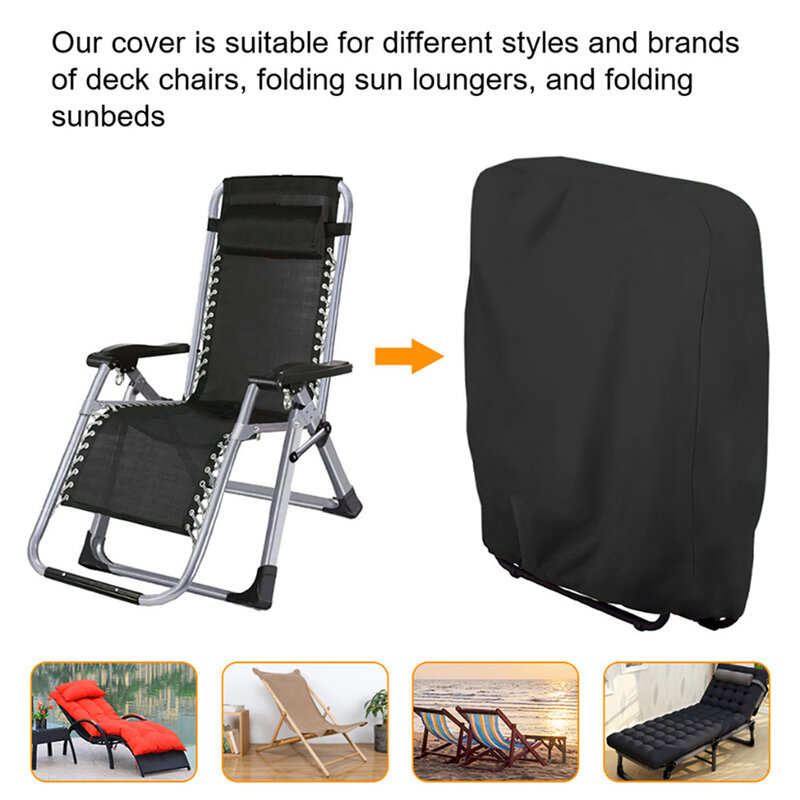 Folding Chair Dust Cover Outdoor Garden Chairs Storage Patio Furniture Protector Waterproof Dustproof Chair Cover