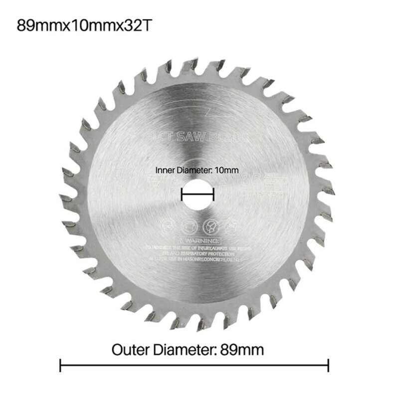 Disco de sierra Circular de hoja de Metal TCT, amoladora angular de Madera Suave de 89mm/115mm, con punta de carburo