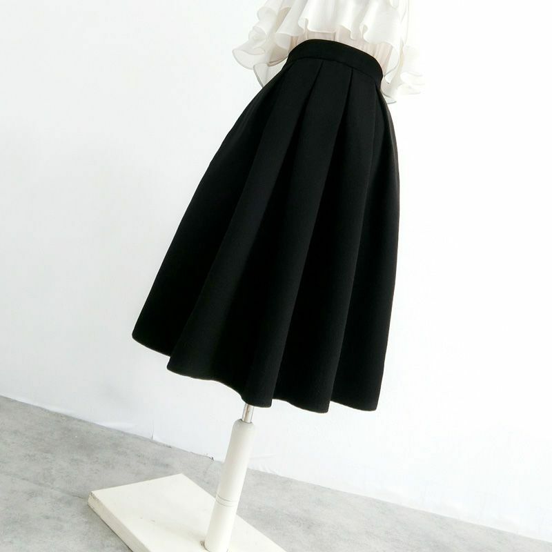 Женская юбка, флокированные однотонные юбки с высокой талией, стройнящие пушистые юбки, женские летние повседневные модные юбки средней длины Q529