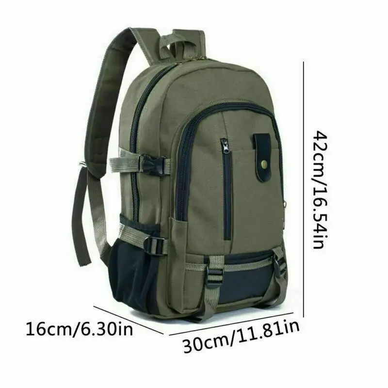 New Korean Version Men's Backpack Retro Leisure Travel Backpack Canvas Middle School Student Bag Fashionable Travel Bookbag