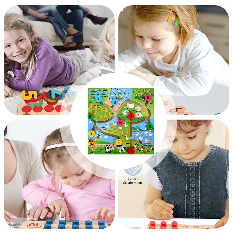 Kids Wooden Match Board Educational Sorting Board Game Color Shape Cognitive Ability Toy For Children