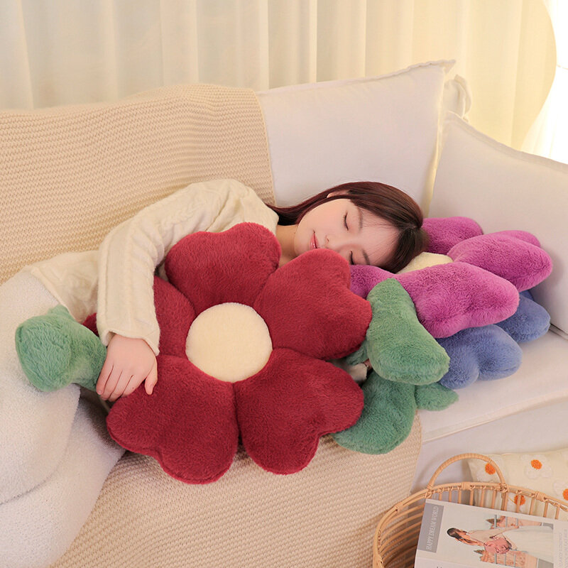 40/50/65cm Cute Flower Plush Pillow Toy Kawaii Stuffed Plant Anime Flowers Plushies Doll Cushion Kawaii Soft Peluches Kids Toys