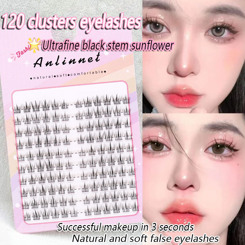 120 Pcs manga lashes Thick Little Devil Individual lash clusters Natural cos Eyelash extension Korean makeup DIY False eyelashes