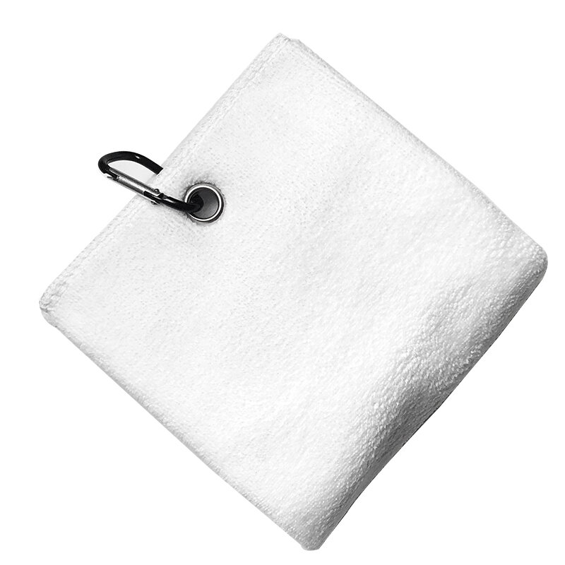 Tri-fold Golf Towel Premium Microfiber Fabric Heavy Duty Carabiner Clip Four Color Options Gift For Men And Women