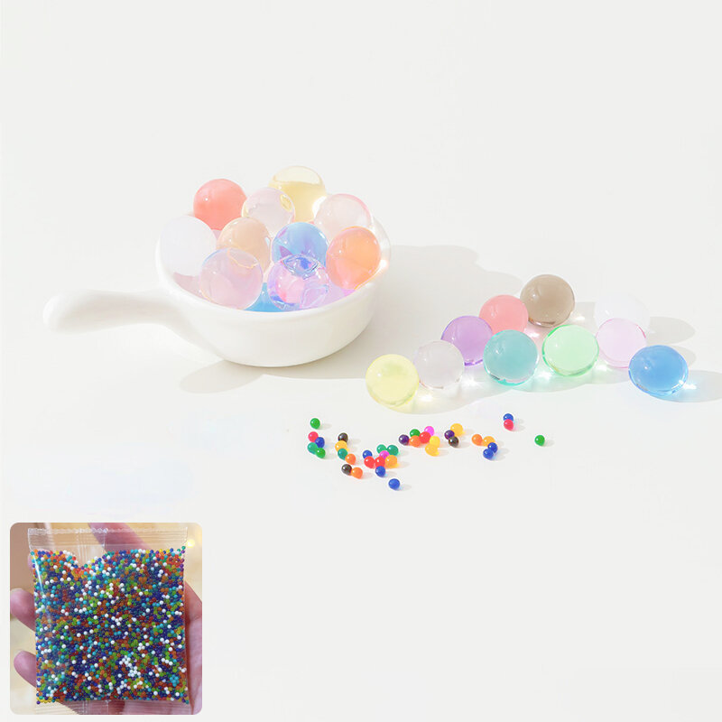 Decorazioni per la casa perline d'acqua colorate perle Gel palla polimero Splat idrogel in vaso cristallo fango terreno giocattolo crescere gelatina magica Wed Blaster