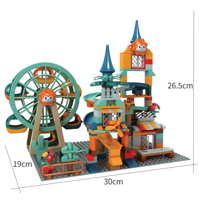 Mármore executar arquitetura castelo blocos de construção carro figuras ação amigos crianças brinquedos educativos para meninos presentes natal