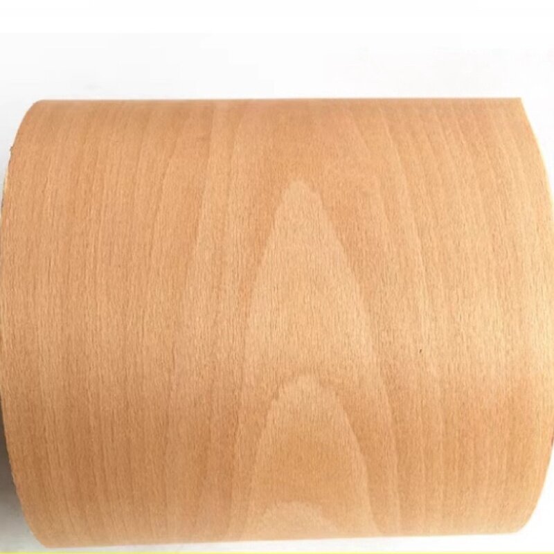Chapa de madera con estampado de haya Natural, Material de chapa de marquetería, L: 2-2,5 metros/pieza, ancho: 18cm T: 0,4-0,5mm