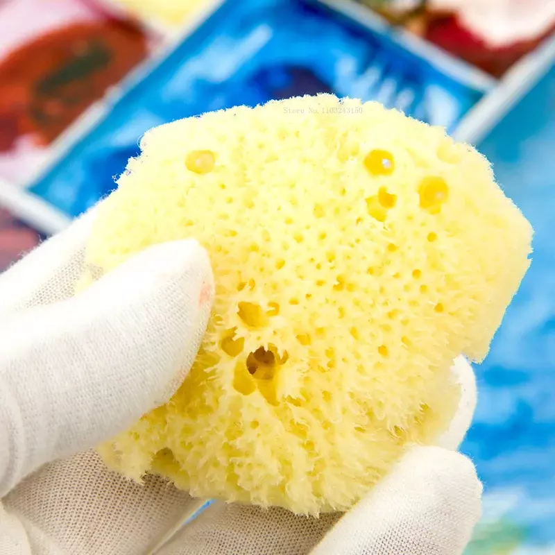 Natural Greek Sponge Watercolor Painting with Absorbent Sponge Wiping Pen Painting Special Texture Production Cleaning Tool