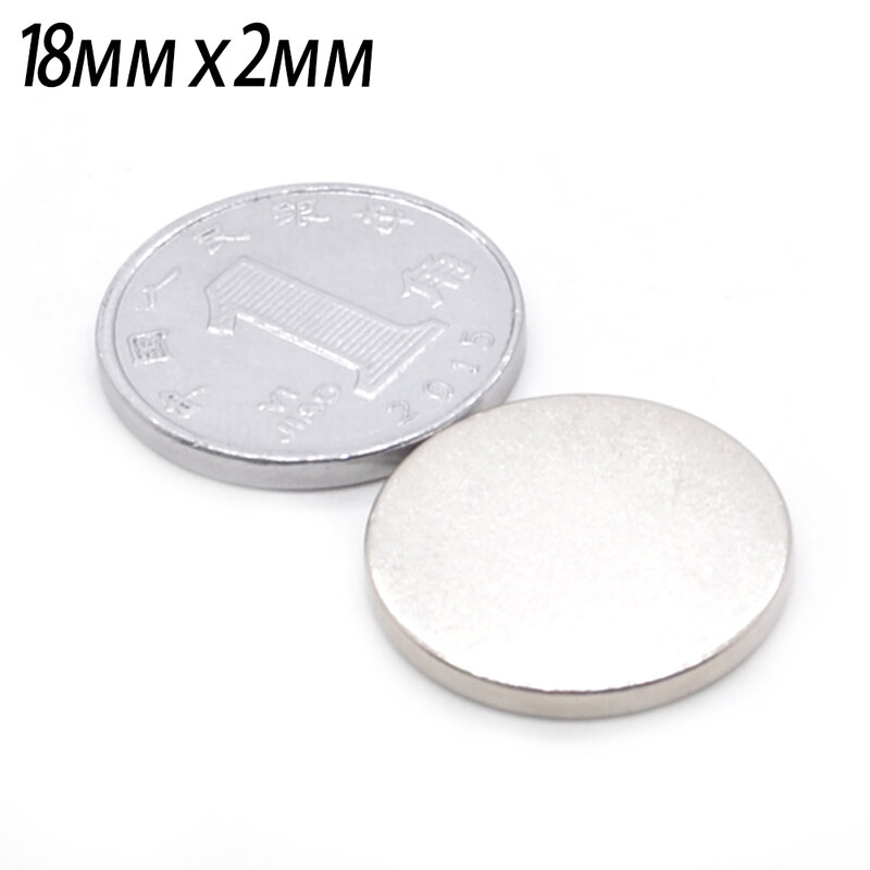 1/20/30/50/100/2000 Buah 18X2 Mm Magnet Neodymium Tipis Kuat 18Mm X 2 Mm Magnet Kuat 18X2 Mm Magnet Bulat Kecil Permanen 18*2Mm