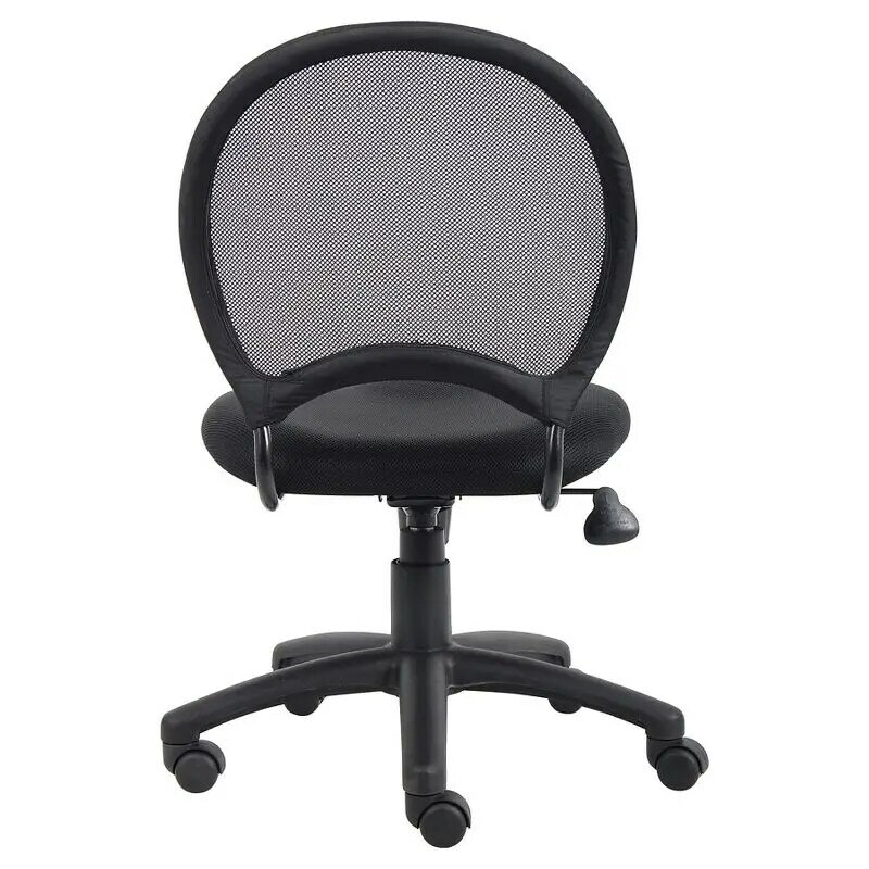 Silla de malla negra para asientos cómodos, espacio de trabajo