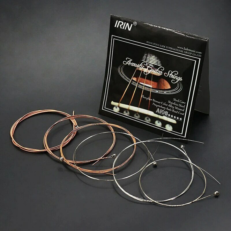 IRIN – cordes pour guitare acoustique Flok A108, 6 pièces/ensemble, 009-045 pouces, accessoires