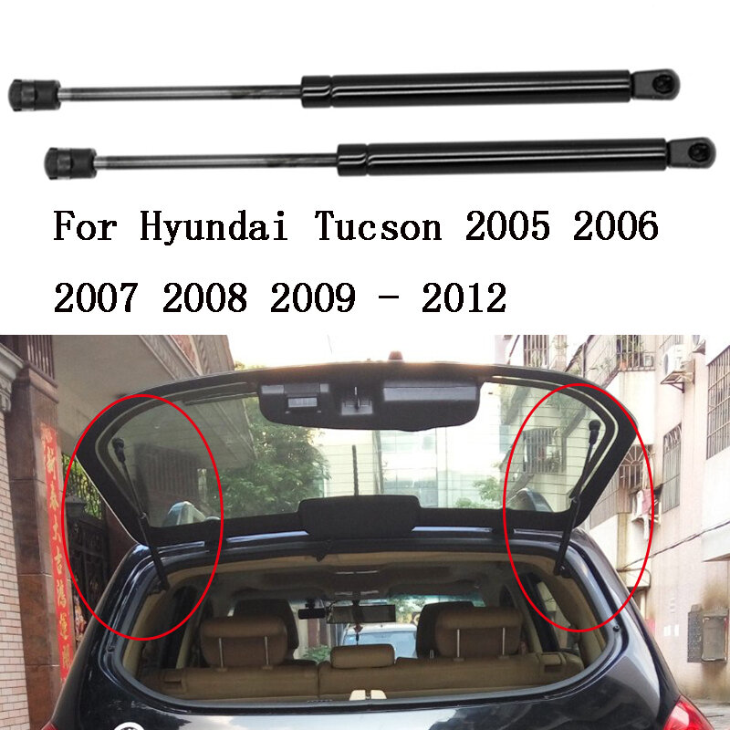 Entretoises de levage à ressort à gaz pour vitre arrière de voiture, 2 pièces, tige de Support, pour Hyundai Tucson 2005 2006 2007 2008 2009 - 2012