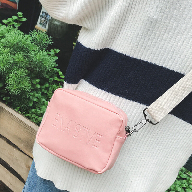 Корейская версия маленькой квадратной сумочки из искусственной кожи, миниатюрная сумка через плечо, мессенджер
