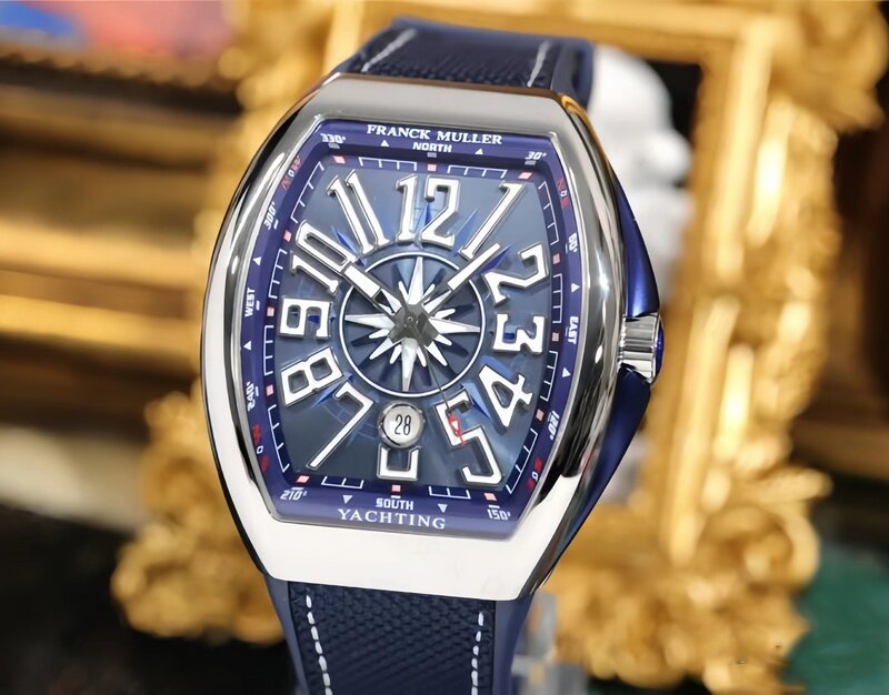 FRANCK MULLER New V45 Yacht Series Men's Watch Luxury Brand  Automatic Mechanical WristWatch Waterproof Male Clock Fashion Watch