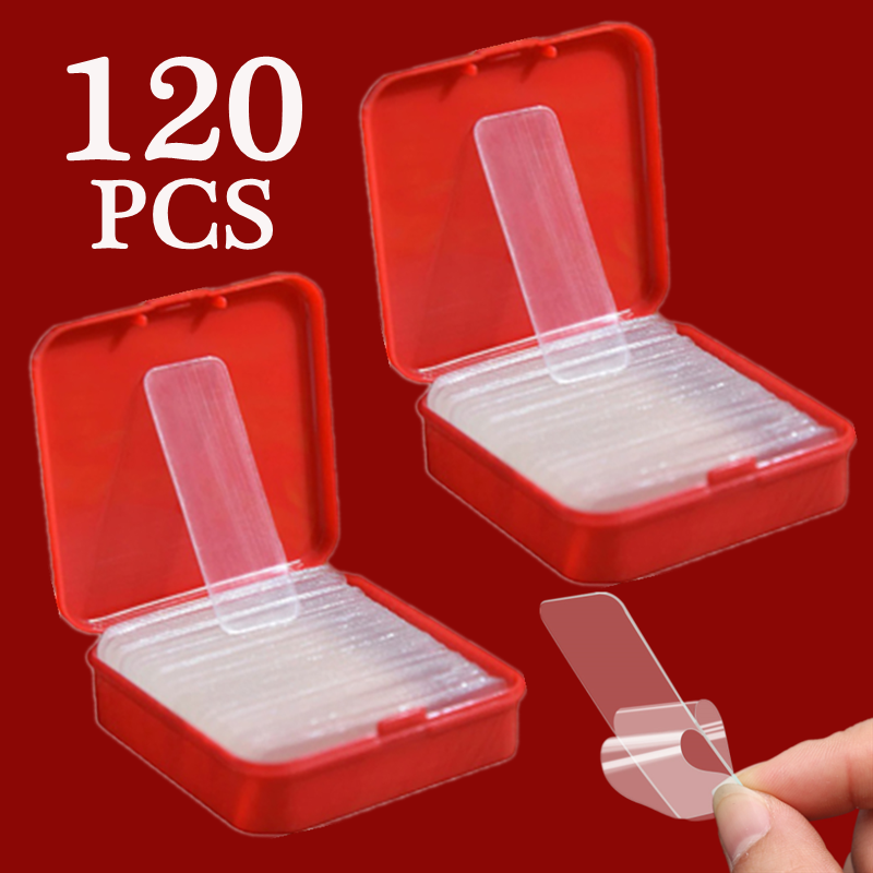 60 pz/scatola adesivi biadesivi trasparenti multifunzione ad alta adesività distico nastri adesivi resistenti antitraccia facile da riporre