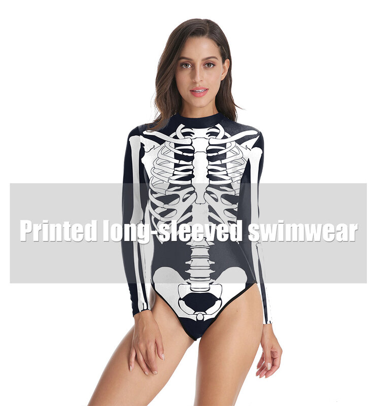 Halloween Stage Costume Sexy Slim Comfortable Bodysuit Zipper High Neck Long Sleeve Jumpsuits One Piece Swimsuit