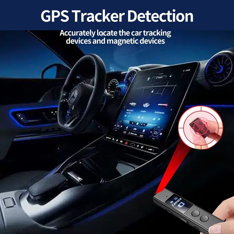 Detectores de cámara oculta, dispositivo inalámbrico antiespía, dispositivo de escucha RF, rastreador GPS para coche, Signa