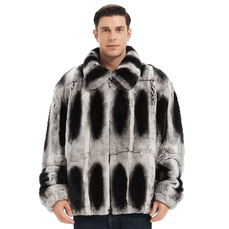本物のレックスウサギの毛皮のコート,男性用,長くて自然なジャケット,秋冬,2023,