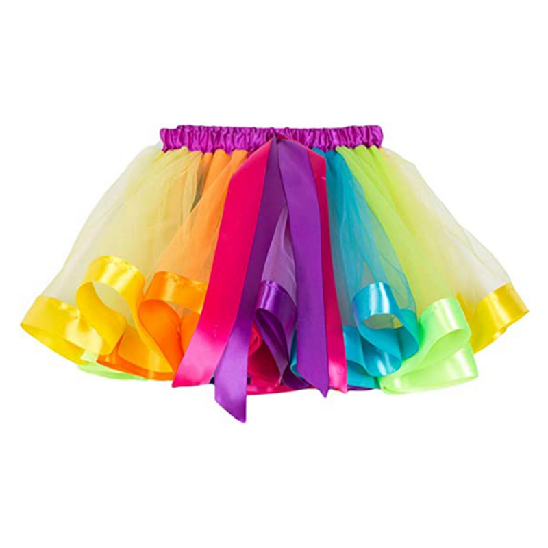 Girls Tulle Kids Dance Ruffle Party Short Dress,L