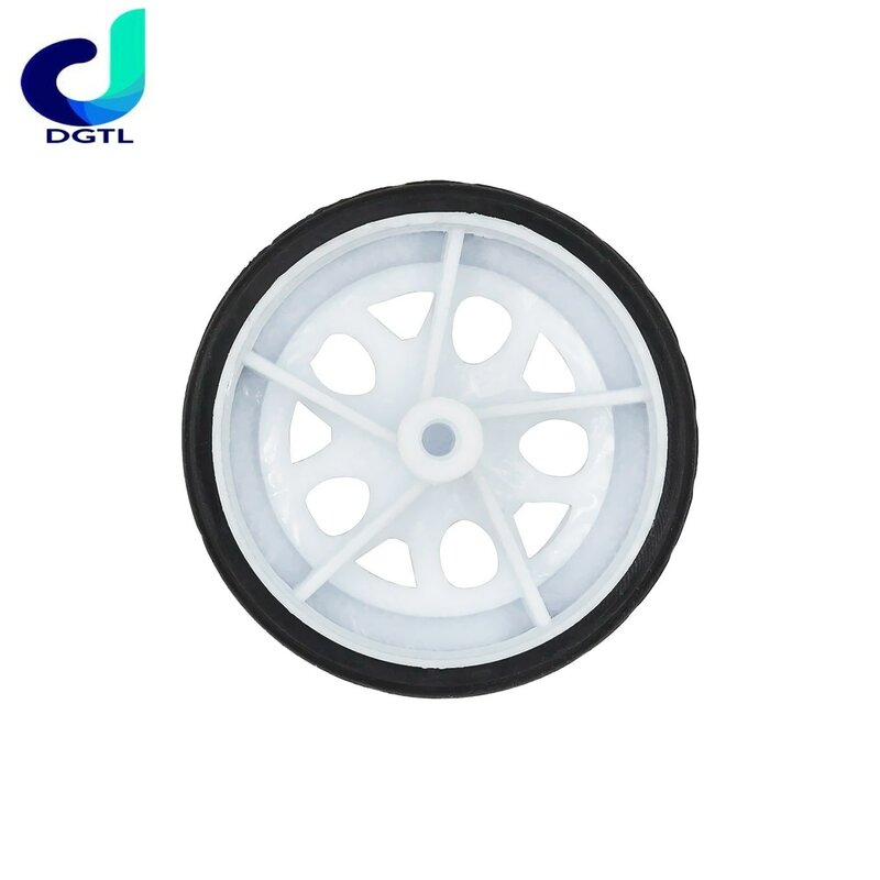 Roda karet tertutup putih halus mainan roda roda roda aksesori teknologi bagian model
