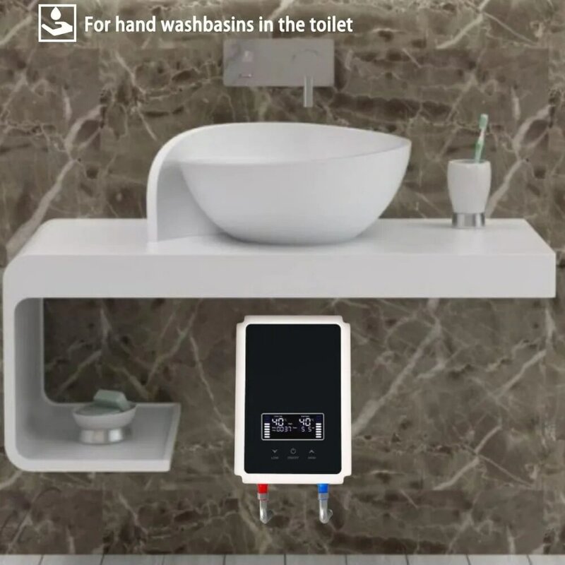 Tankless Water Heater Electric 110V，5.5kW On Demand Water Heater Under Sink With Remote Control