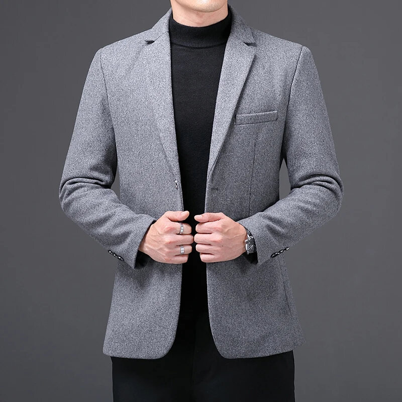 T55 hochwertige einfache Business-Mode elegante Arbeits party Trauzeugen Gentleman Slim Fit Anzug