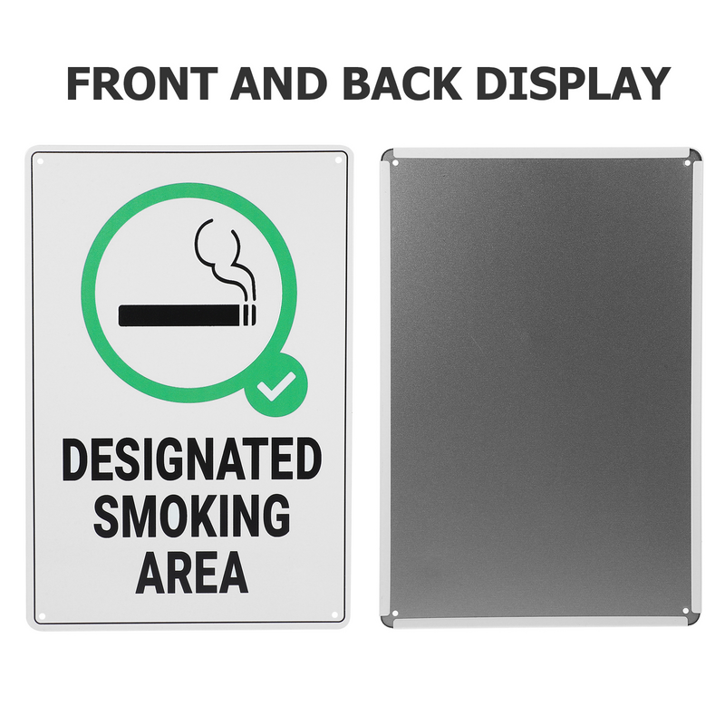 لافتة حائط لمنطقة التدخين في الأماكن المغلقة ، لوحة مؤشر الحديد