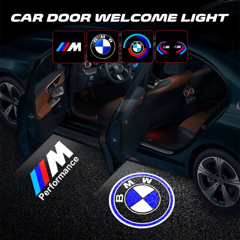 ไฟ LED 2/4ชิ้นสำหรับประตูรถยนต์, โลโก้โปรเจคเตอร์โคมไฟเงาผีสำหรับ BMW E60 E61 E90 E91 E92 E93 F10 F11 GT อุปกรณ์ Z4