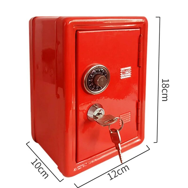 Geld Safe Cash Lock Box Mini Size Security Safe Box Creatieve Ijzeren Spaarpot Kleine Metalen Geldkist Draagbare Verandering