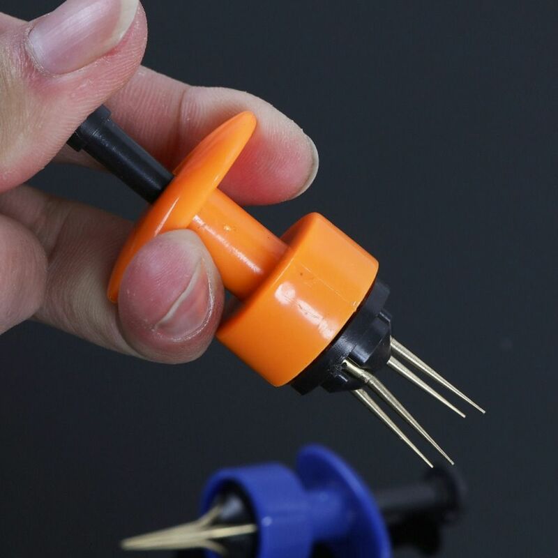 Portátil ABS Worm Bait Clip, dispositivo Isca leve, minhoca Clip, acessórios de pesca, azul e laranja