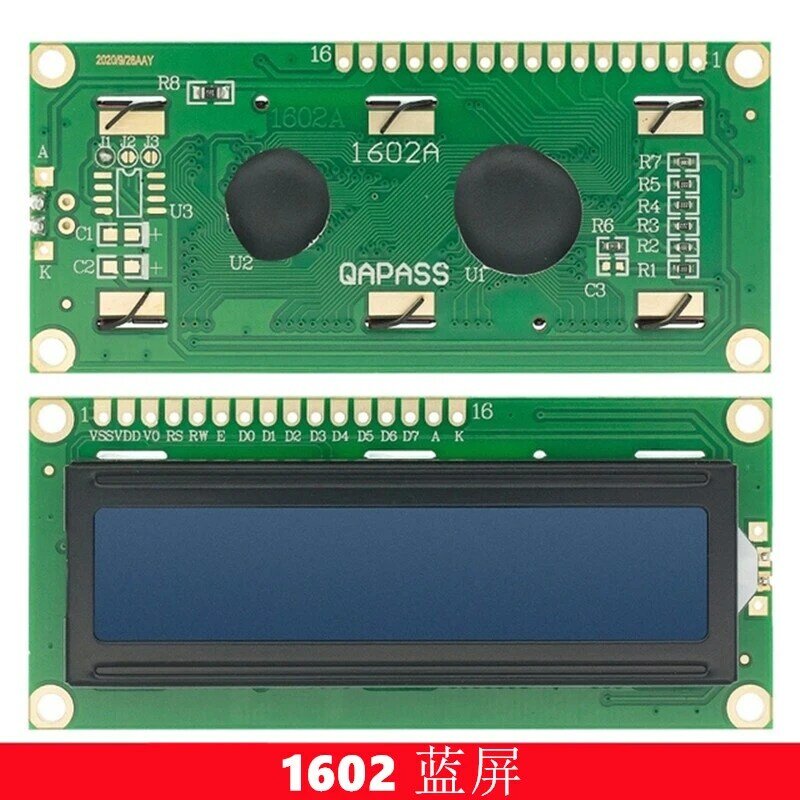 液晶画面,青と緑のバックライト付き,lcd1602,5v,液晶画面