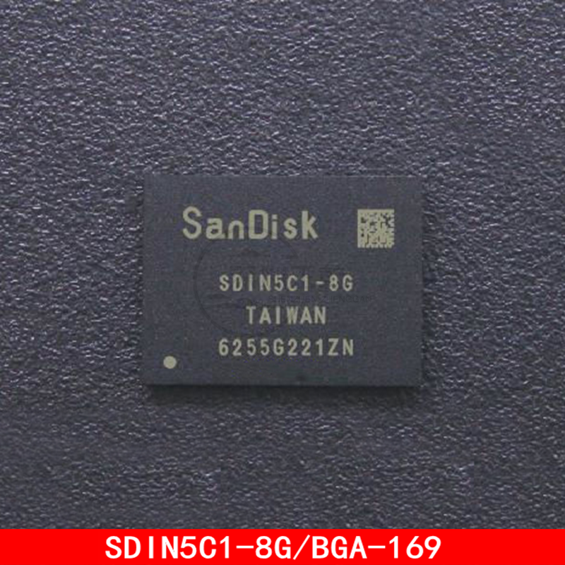 NAND ذاكرة فلاش IC رقاقة ، 8GB ، eMMC ، BGA169 ، SDIN5C1 ، SDIN5C1 ، BGA169 ، محاكمة قبل الطلب ، 1-5 قطعة