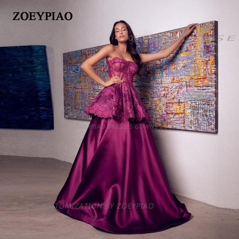 Vestido de noite de cetim flores femininas plissadas, vestido formal de festa, cristais de renda, comprimento do chão, luxo, rainha, 2024