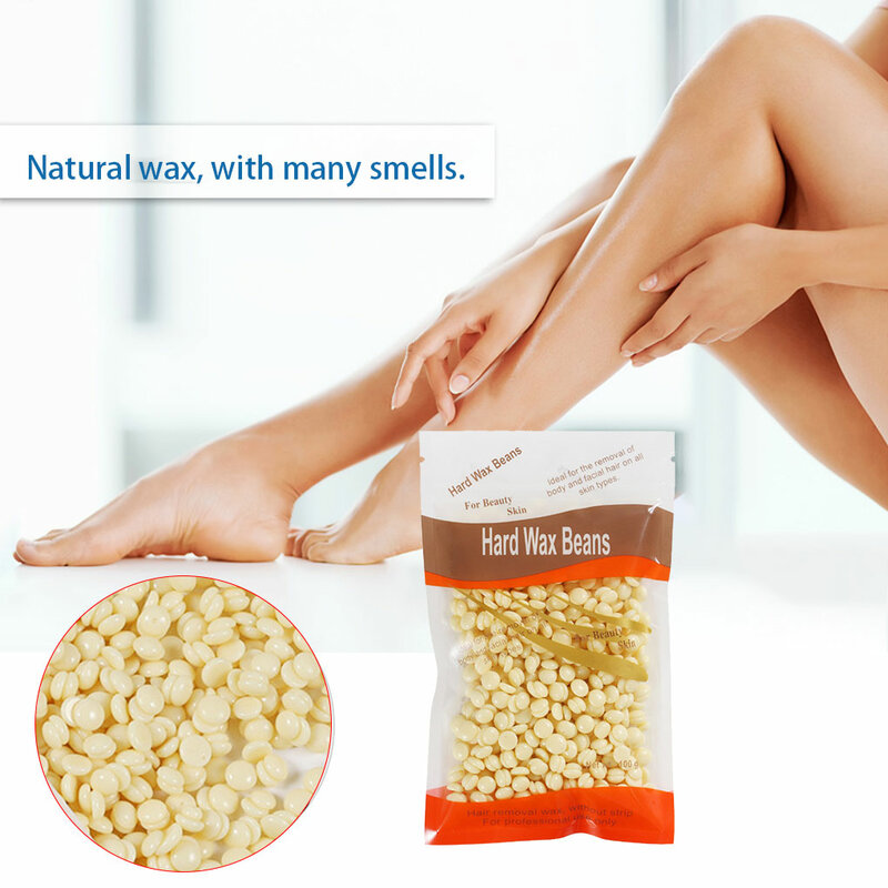 Hard Wax Beans Hair Removal Home Waxing Face Eyebrow Back Chest Legs Accessories,100g Lavender