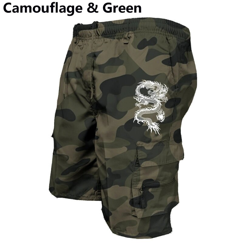 Pantalones cortos Cargo para hombre, Shorts holgados e informales con múltiples bolsillos para exteriores