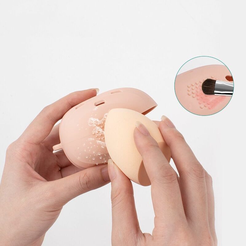 Bracket Makeup Sponge Holder Soft Silicone Moisture-Proof Powder Puff Cover Dust-Proof Makeup Egg Storage Makeup Sponge