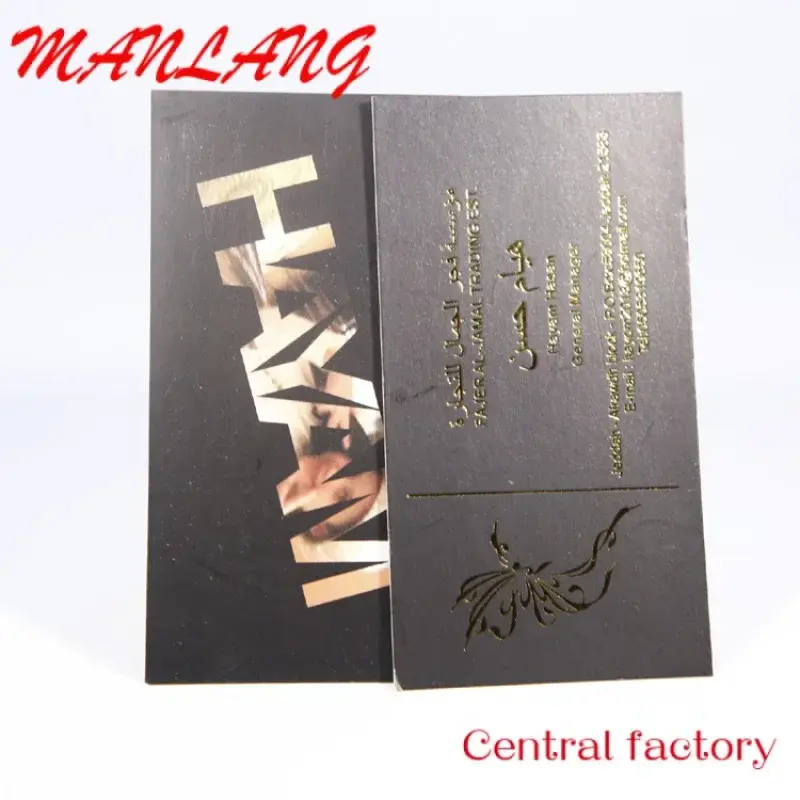 Custom high quality custom fashion design printing offset printing silk screen printing gold foil spot UV business card greetin