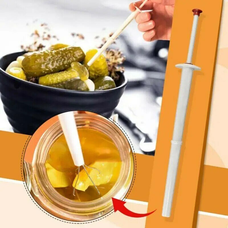 Multifunções Pickle Picker, Food Grabber, Pickle Fork Tools para Pickle, Pincher, Olive Pepper, Clean and Easy to Use, Clipes de cozinha