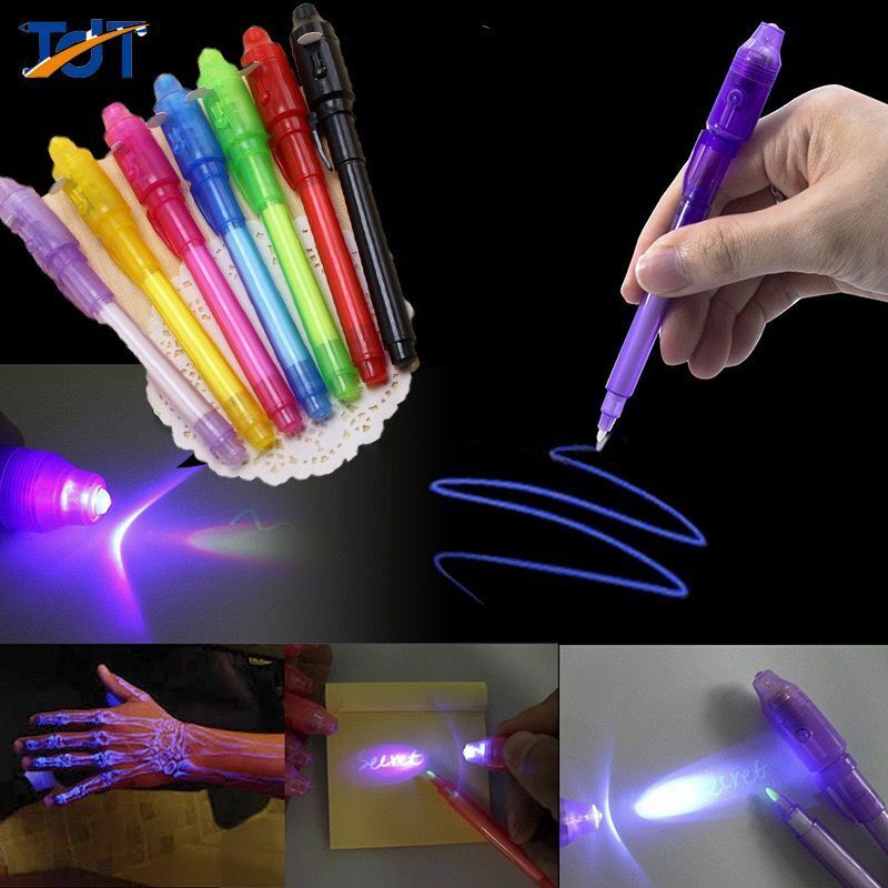 Stylo à encre invisible Shoous Light pour enfants, lumière noire UV, stylo magique violet, jouets éducatifs d'apprentissage, ChlorDrawing, 2 en 1