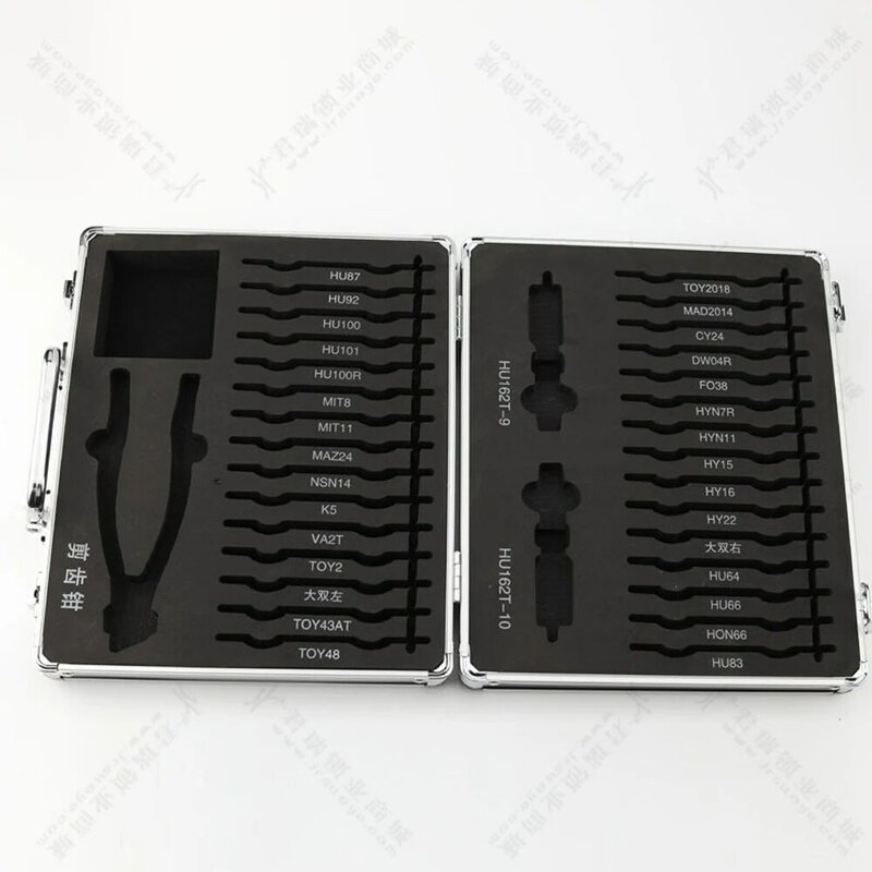 Jmckj em branco original lishi 2 em 1 ferramenta de reparo caixa armazenamento caso para 32 peças lishi 2 em 1 e 1pc lishi chave cortador