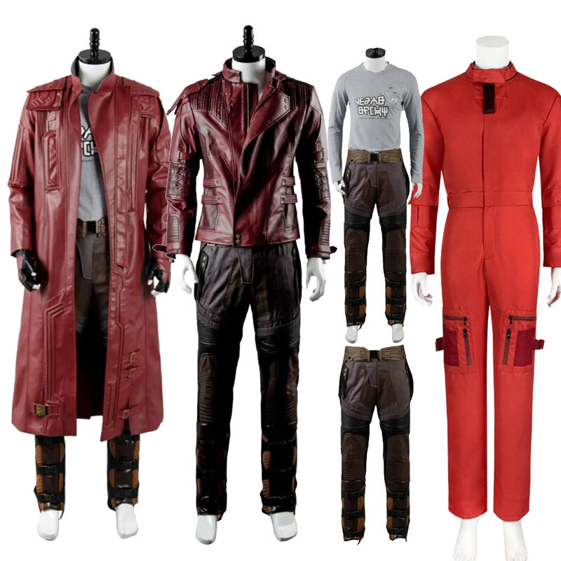 Male Peter Cosplay Quill Fantasy Lord T Shirt Pants Jacket Movie Guard 1 Costume Outfits Halloween Carnival Men Roleplay Suit