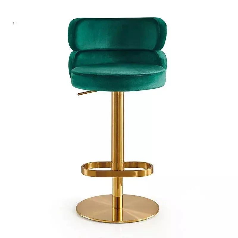 Styl skandynawski krzesło barowe śniadanie luksusowy Bar podnoszący regulowane krzesło do jadalni miękkie krzesło barowe recepcyjne białe meble do salonu