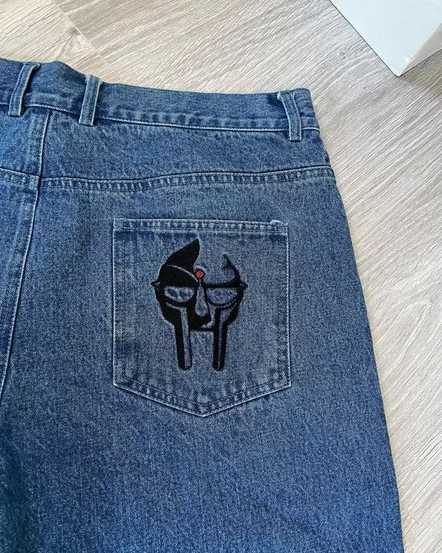 Pantaloncini estivi 2024 pantaloncini di jeans larghi modello cartone animato Y2K Hip Hop Denim gotico Fitness nuovi pantaloncini da basket Street Wear