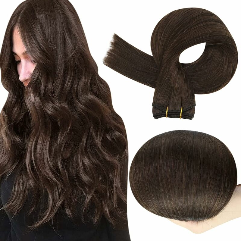 Chocola Straight 100% Real Human Hair Weft Bundles Extensions 100g/Pcs 16"-26" Remy Natural Hair Sew In Weaves