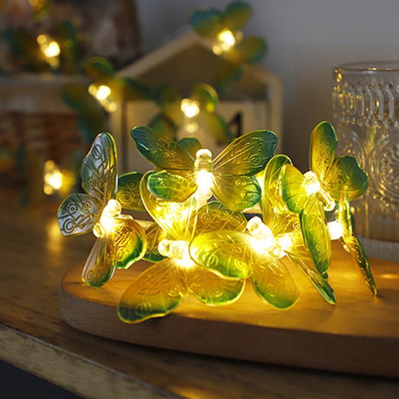 Światła girlanda żarówkowa LED do sypialni wróżka motyl zasilanie bateryjne wewnętrzne dekoracyjny element oświetleniowy zewnętrzne do dekoracja na urodziny w domu
